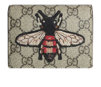 Gucci Supreme Bee Embroidered Wallet, front view